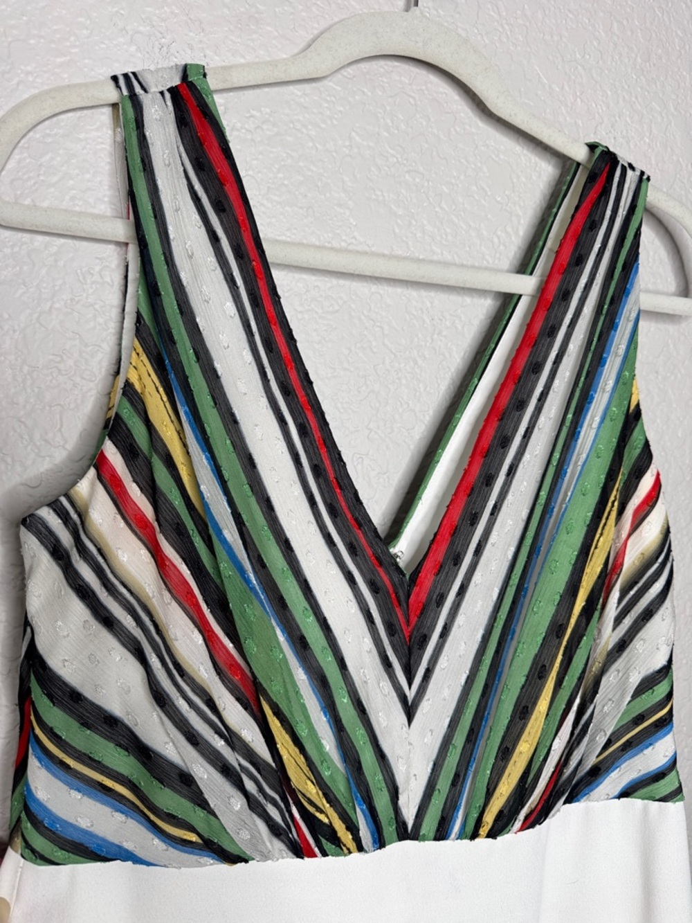 Badgley Mischka Striped V-Neck Bodice & Statement Bow Cocktail Dress Size 6 - Picture 5 of 10